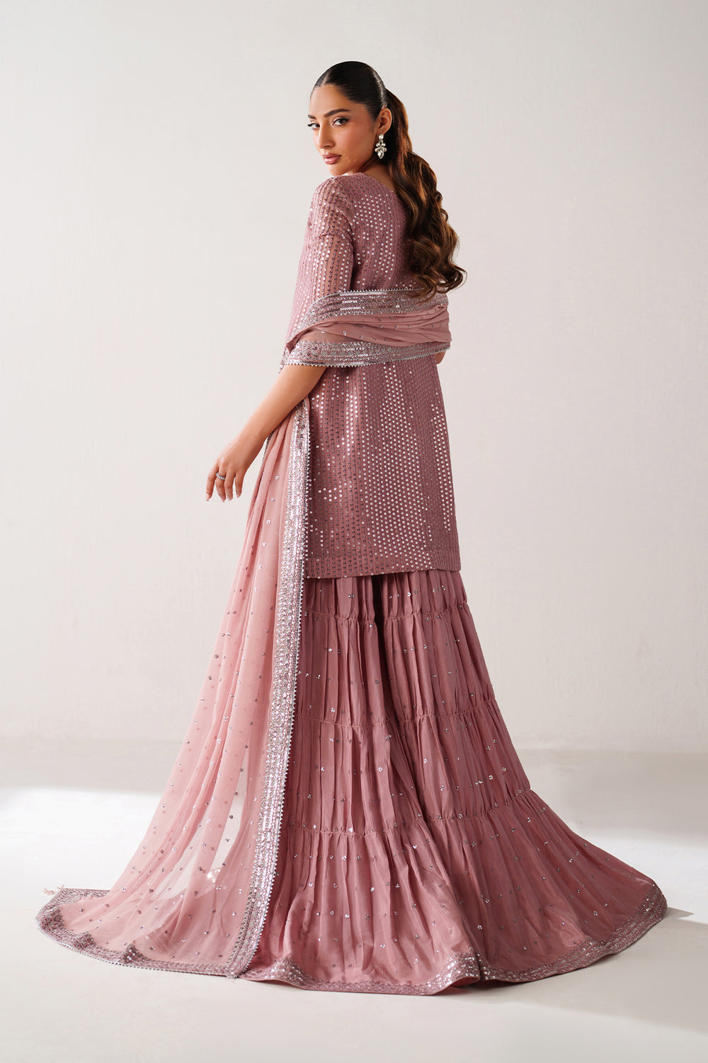 Baroque | Formals Collection | EMBROIDERED CHIFFON UF-4388 by Baroque - Designer Dress  - Type : Ladies Clothes - Available at Libayah - 100% Original 