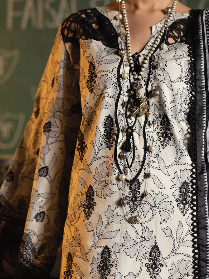 Faiza Faisal | Maya Luxury Lawn | Deniz by Faiza Faisal - Designer Dress - Type: Ladies Clothes - Available at Libayah - 100% Original