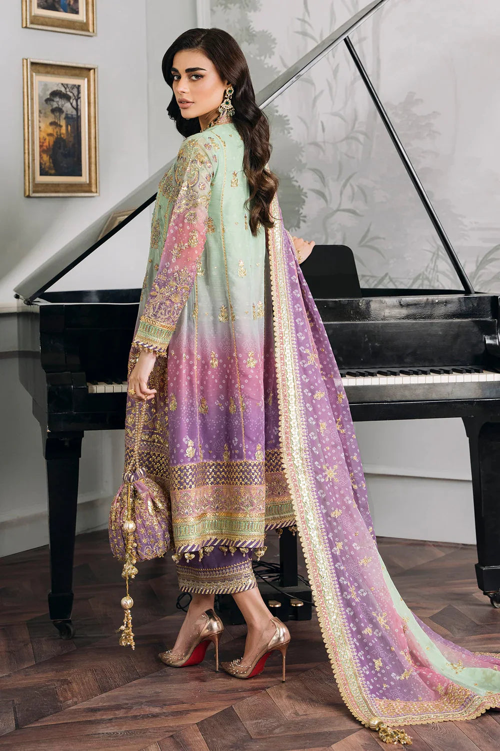 Baroque | Chantelle Embroidered Collection | CH12-08 by Baroque - Designer Dress - Type: Ladies Clothes - Available at Libayah - 100% Original