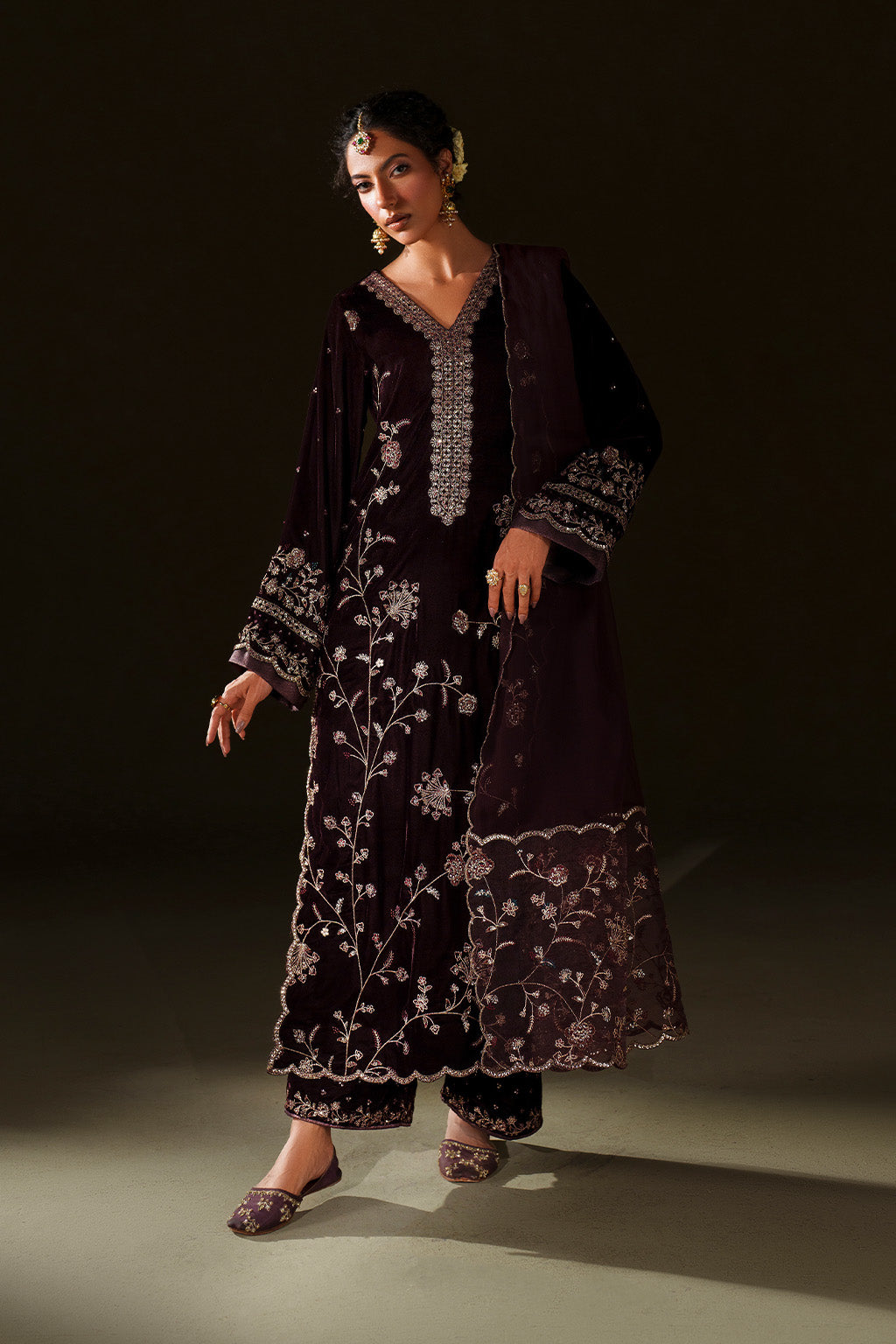 Iznik | Velvet 25 | IV-70 Embroidered Velvet by Iznik - Designer Dress - Type : Ladies Clothes - Available at Libayah - 100% Original 