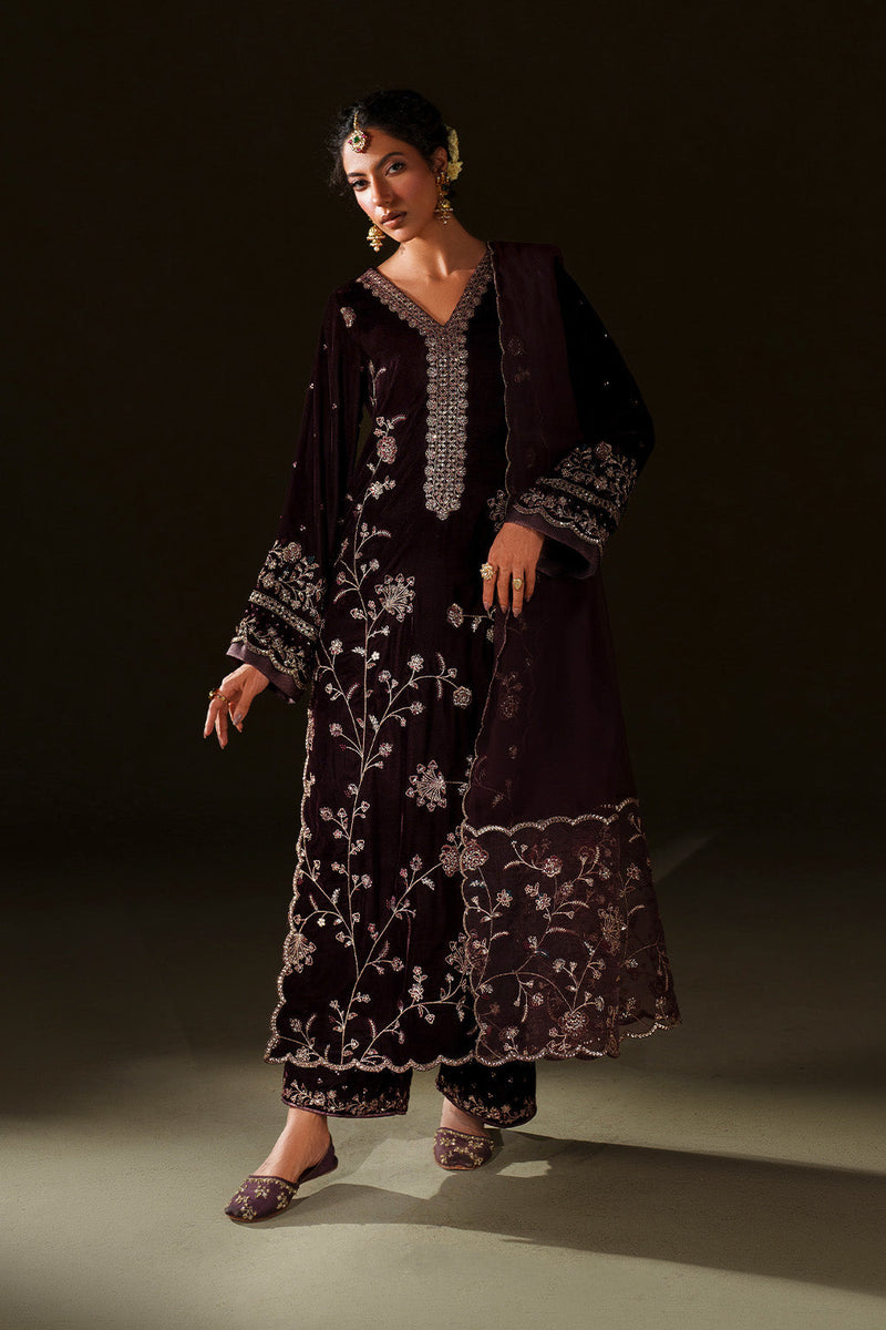 Iznik | Velvet 25 | IV-70 Embroidered Velvet by Iznik - Designer Dress - Type : Ladies Clothes - Available at Libayah - 100% Original 