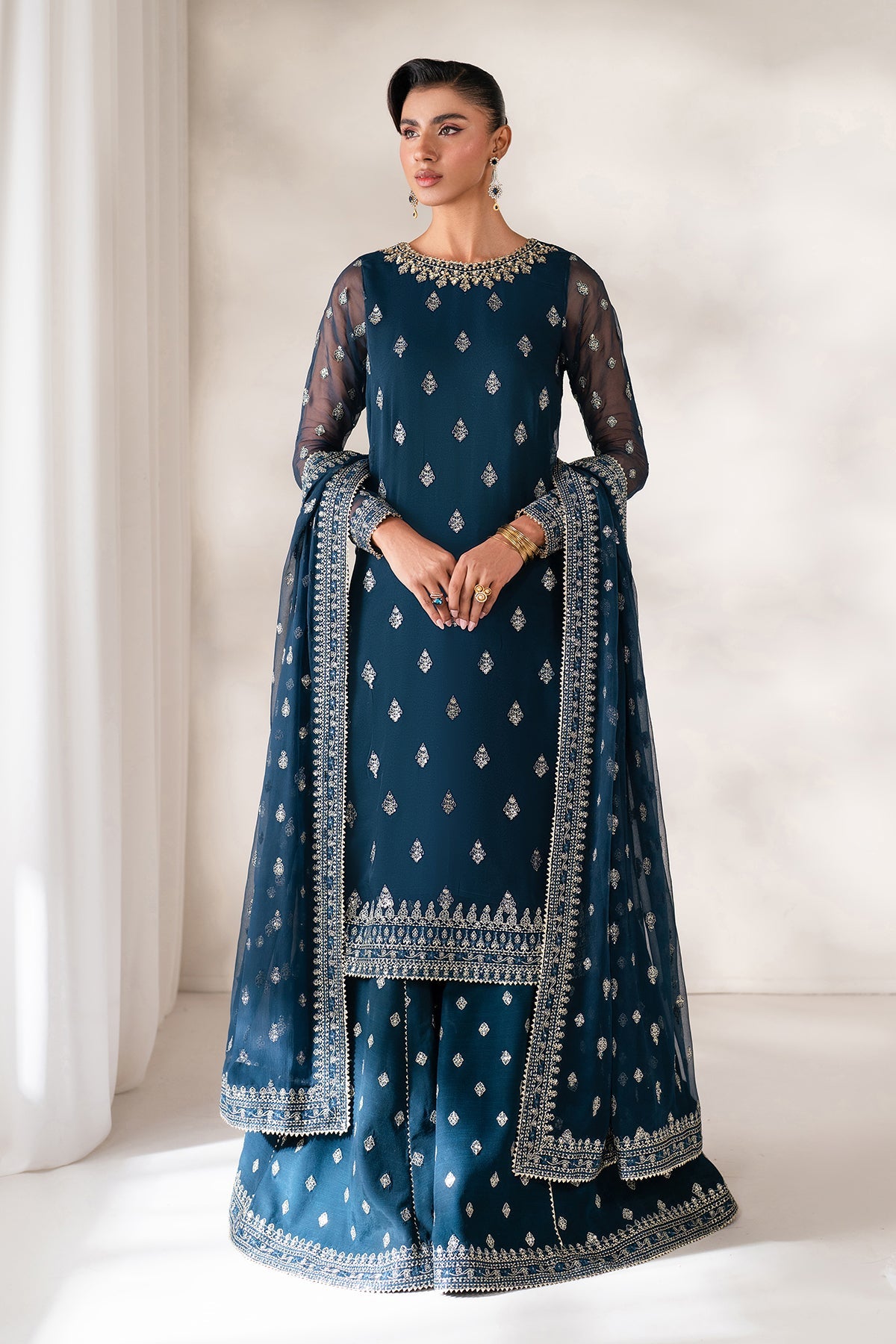 Baroque | Formal Collection | UF-4142 by Baroque - Designer Dress  - Type : Ladies Clothes - Available at Libayah - 100% Original 