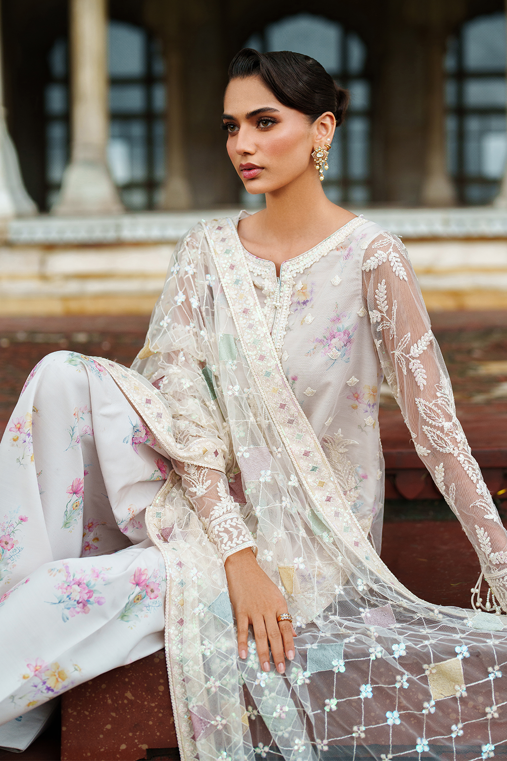Iznik | Festive Formal | UE-534 Embroidered Net by Iznik - Designer Dress  - Type : Ladies Clothes - Available at Libayah - 100% Original 