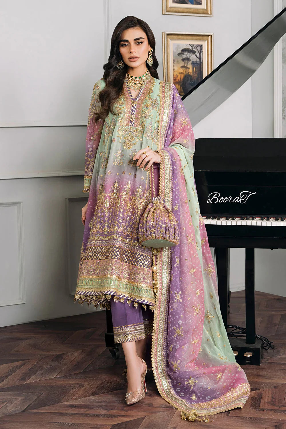 Baroque | Chantelle Embroidered Collection | CH12-08 by Baroque - Designer Dress - Type: Ladies Clothes - Available at Libayah - 100% Original