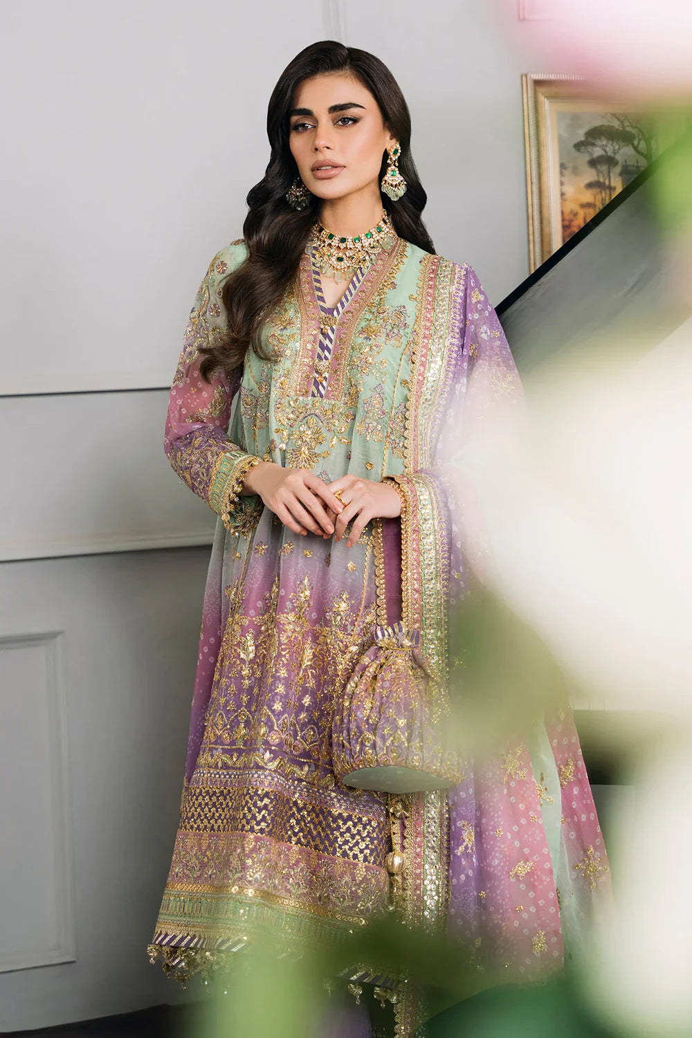 Baroque | Chantelle Embroidered Collection | CH12-08 by Baroque - Designer Dress - Type: Ladies Clothes - Available at Libayah - 100% Original