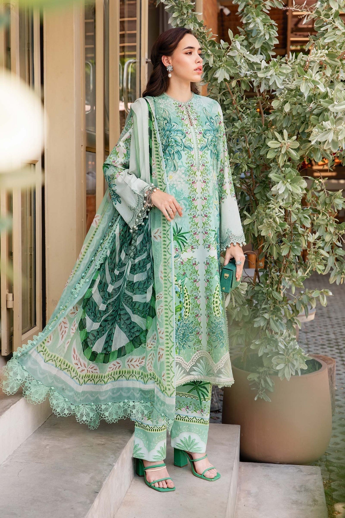 Maria B | M Prints 25 | MPT-2514-A by Maria B - Designer Dress - Type: Ladies Clothes - Available at Libayah - 100% Original