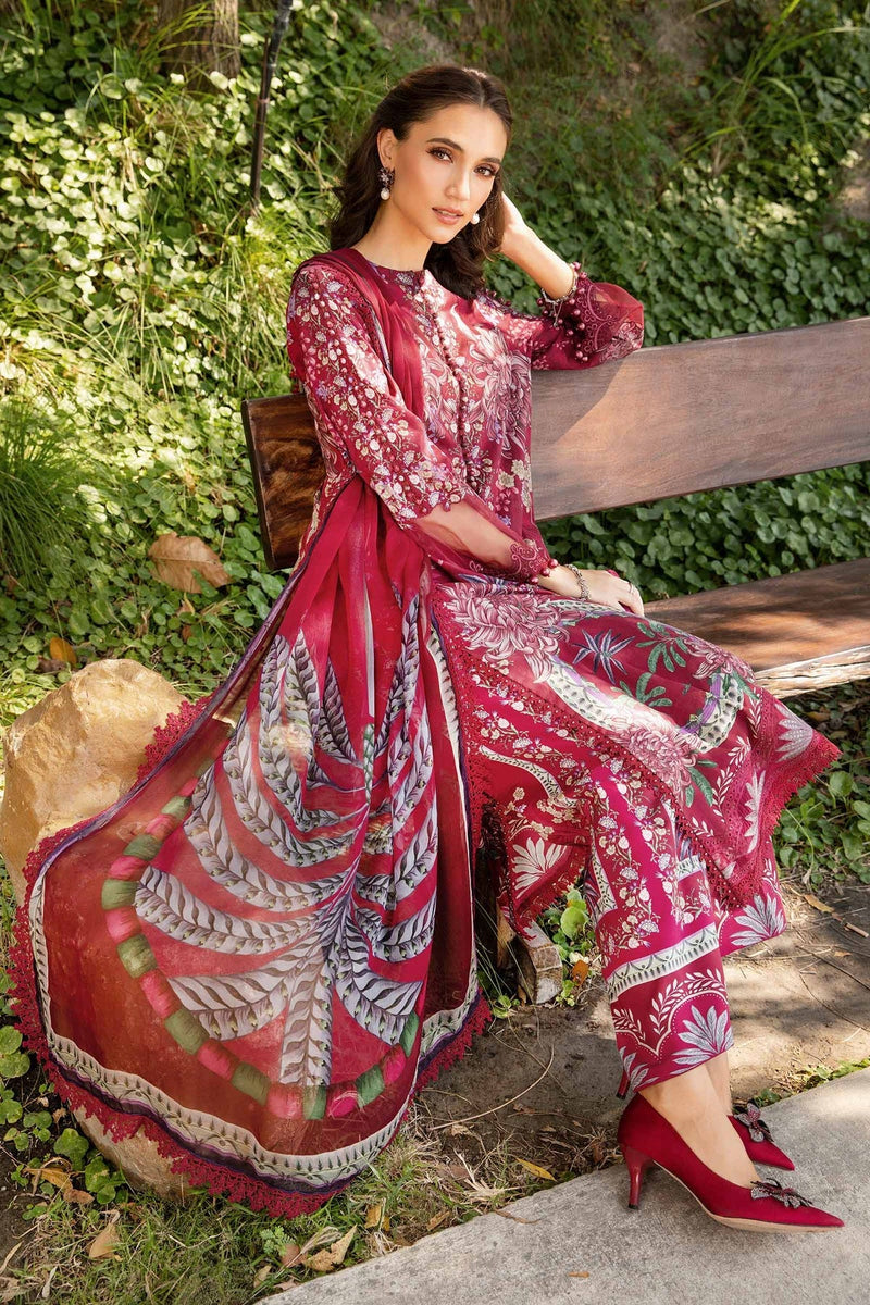Maria B | M Prints 25 | MPT-2514-B by Maria B - Designer Dress - Type: Ladies Clothes - Available at Libayah - 100% Original