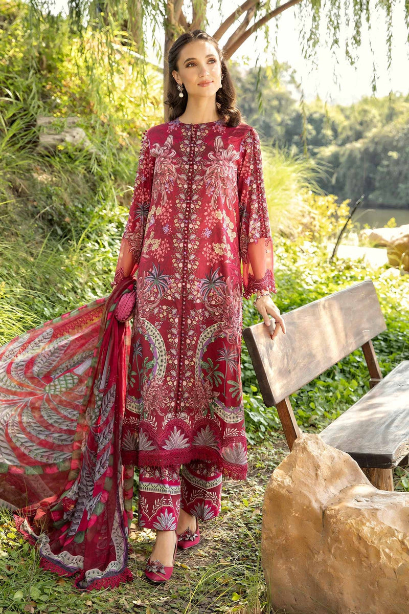 Maria B | M Prints 25 | MPT-2514-B by Maria B - Designer Dress - Type: Ladies Clothes - Available at Libayah - 100% Original