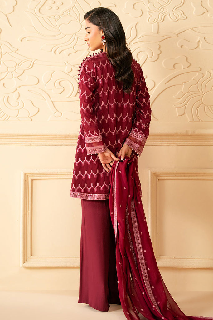 Cross Stitch | Luxe Atelier 25 | BURGUNDY BLISS by Cross Stitch - Designer Dress - Type: Ladies Clothes - Available at Libayah - 100% Original