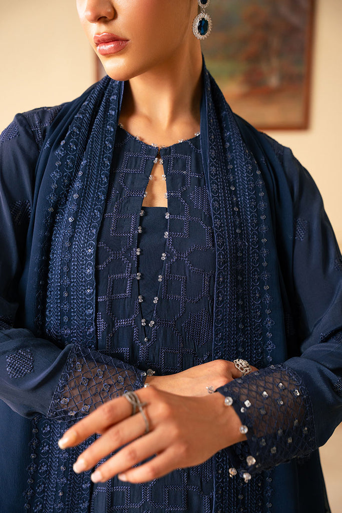 Cross Stitch | Luxe Atelier 25 | INDIGO BLUE by Cross Stitch - Designer Dress - Type: Ladies Clothes - Available at Libayah - 100% Original