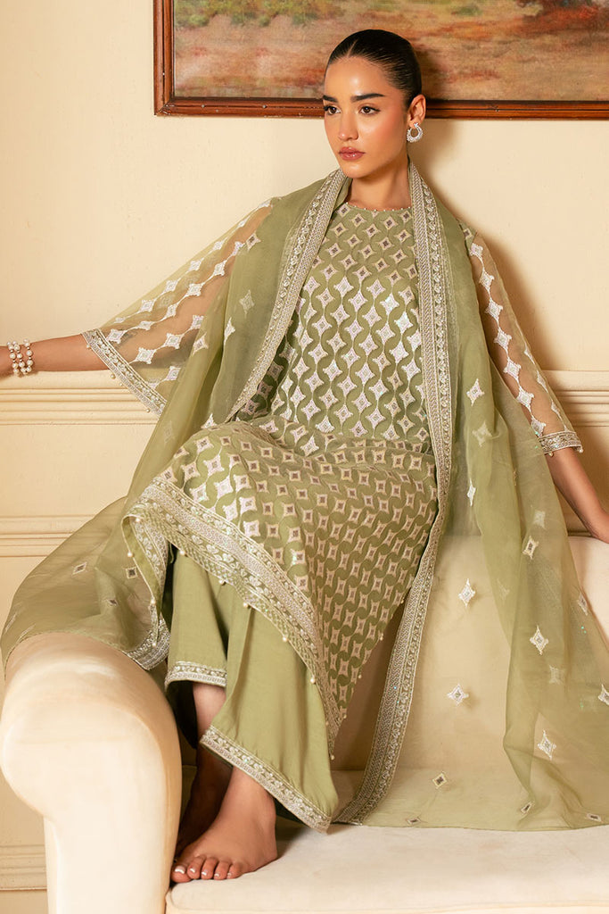 Cross Stitch | Luxe Atelier 25 | MINTED SAGE by Cross Stitch - Designer Dress - Type: Ladies Clothes - Available at Libayah - 100% Original