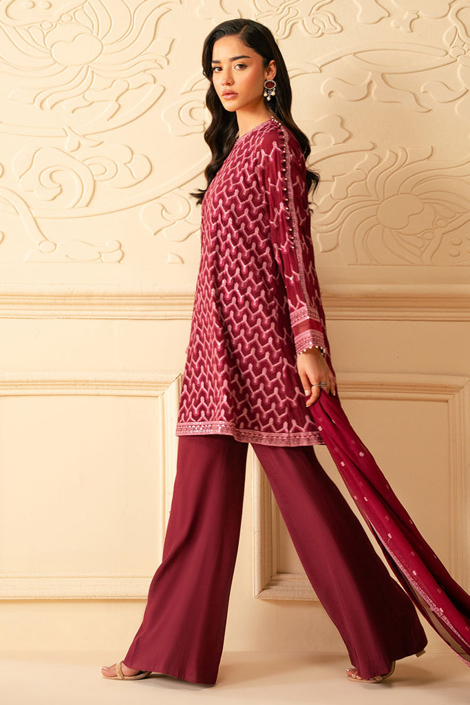 Cross Stitch | Luxe Atelier 25 | BURGUNDY BLISS by Cross Stitch - Designer Dress - Type: Ladies Clothes - Available at Libayah - 100% Original