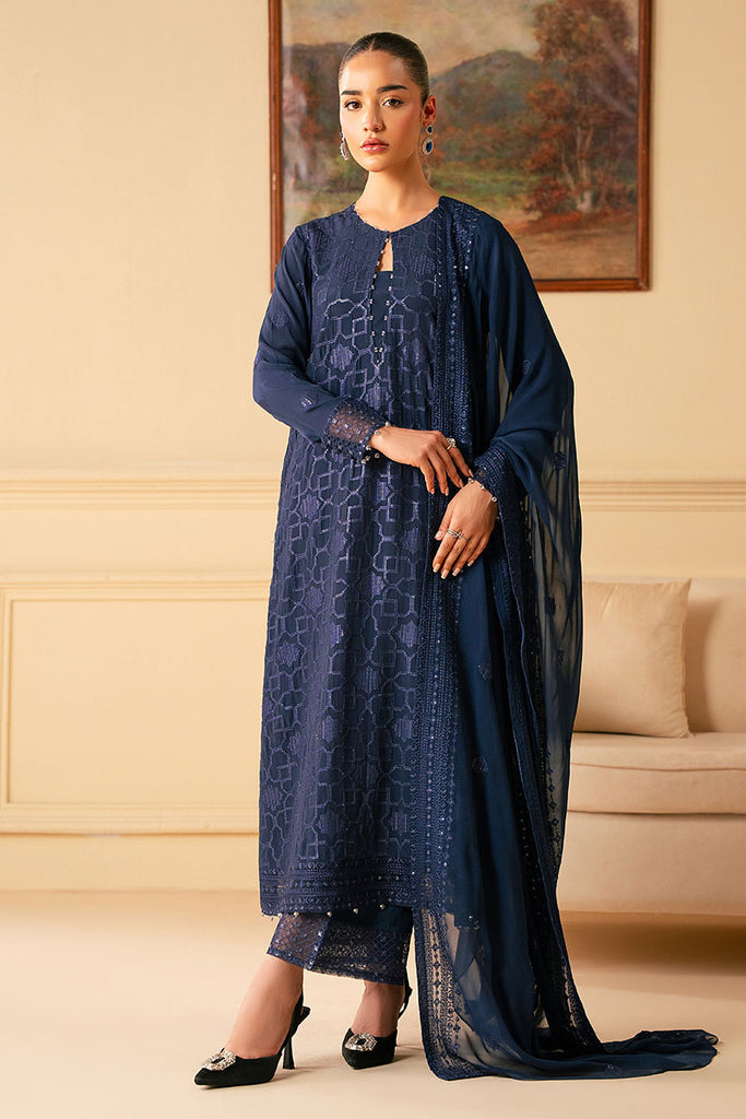 Cross Stitch | Luxe Atelier 25 | INDIGO BLUE by Cross Stitch - Designer Dress - Type: Ladies Clothes - Available at Libayah - 100% Original