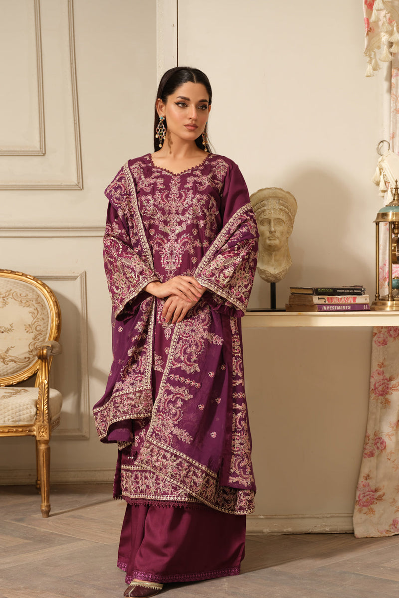Johra | Silsila Embroidered Viscose | JH-259-SIL by Johra - Designer Dress - Type: Luxury - Available at Libayah - 100% Original