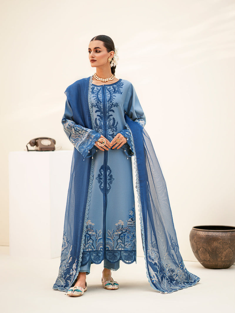 Fozia Khalid | Eid Edit 24 | Aquamarine by Fozia Khalid - Designer Dress - Type: Ladies Clothes - Available at Libayah - 100% Original