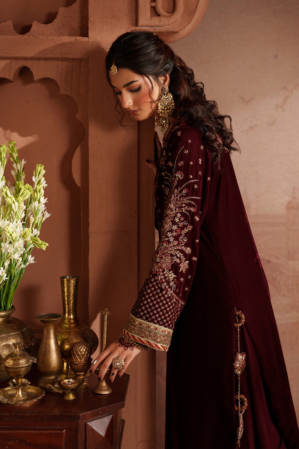 Iznik | Velvet 25 | IV-55 Embroidered Velvet by Iznik - Designer Dress - Type : Ladies Clothes - Available at Libayah - 100% Original 