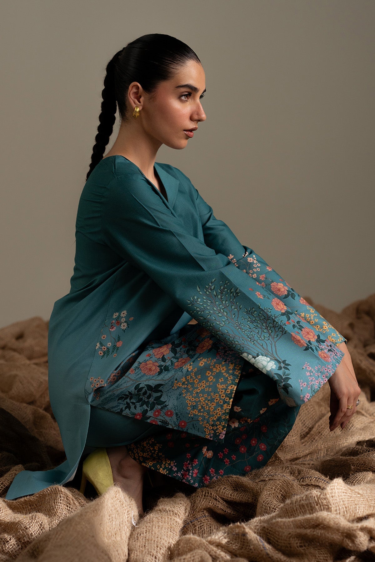 Afrozeh | Coords 25 | Frayed by Afrozeh - Designer Dress  - Type : Ladies Clothes - Available at Libayah - 100% Original 