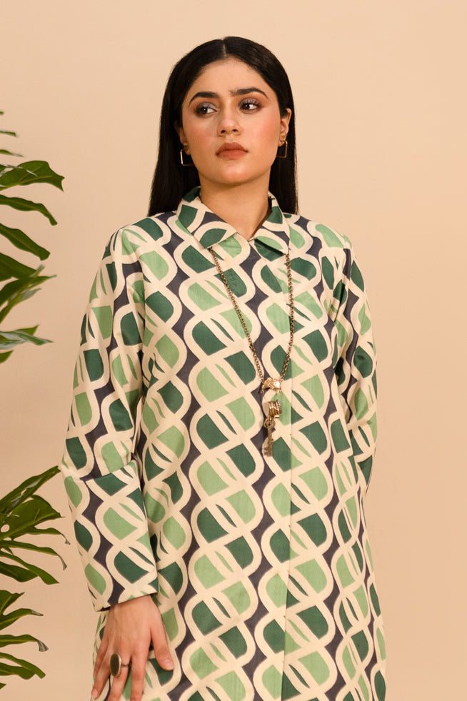 Fozia Khalid | Print Edit | Emeraude by Fozia Khalid - Designer Dress - Type: Casuals - Available at Libayah - 100% Original