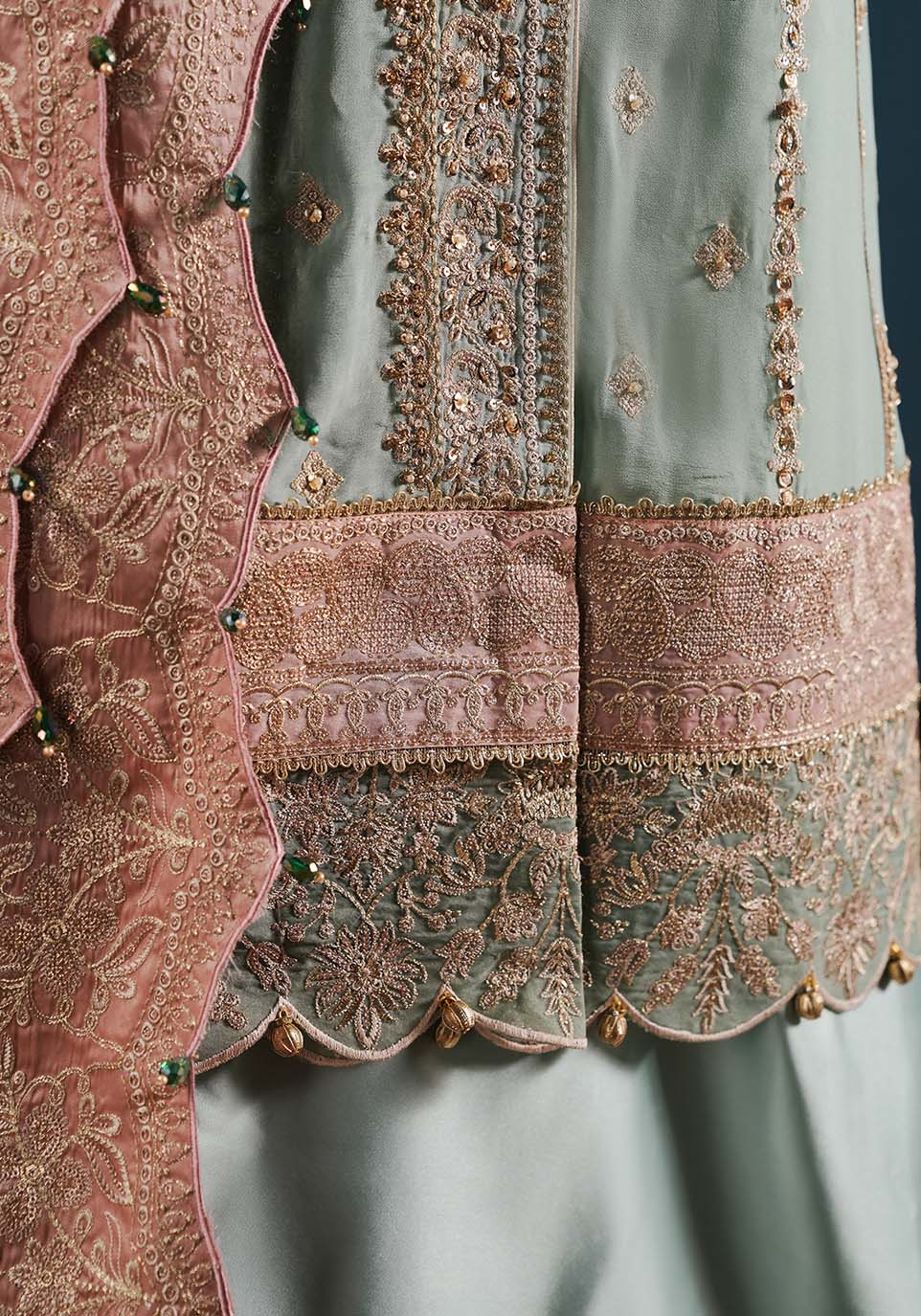 Zarqash | Lakhnawi Festive Chiffon 24 |  ZQL 002 B MEHAR by Zarqash - Designer Dress - Type: Ladies Clothes - Available at Libayah - 100% Original