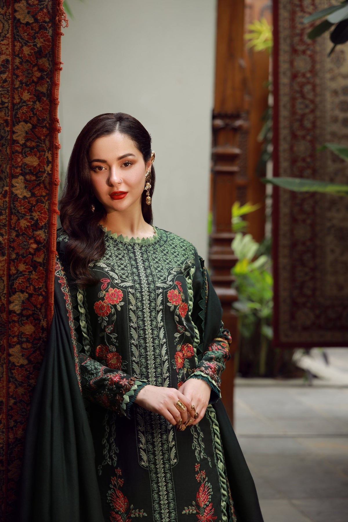 Maryam Hussain | Winter Shawl 25 | Almas by Maryam Hussain - Designer Dress - Type : Ladies Clothes - Available at Libayah - 100% Original 