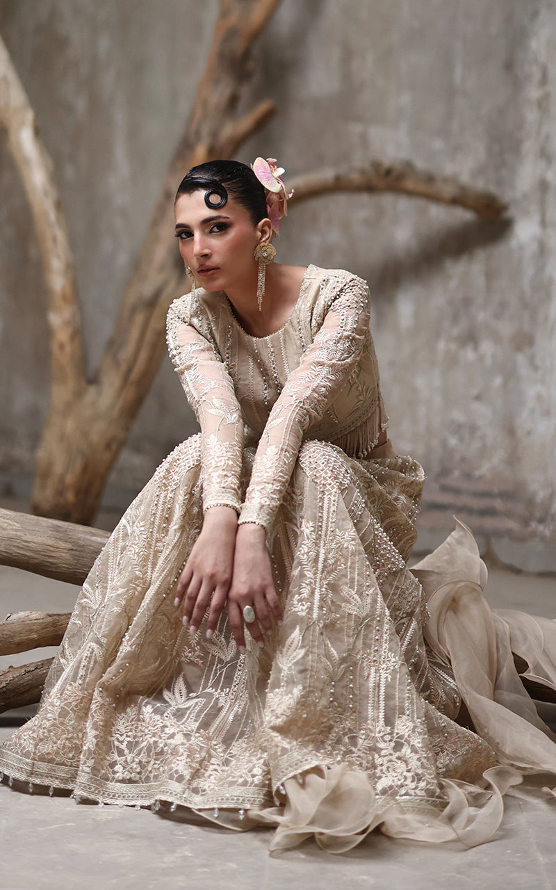 Threads and Motifs | Formal Dresses 25 | Organza Embroidered Blouse And Lehenga by Threads and Motifs - Designer Dress  - Type : Ladies Clothes - Available at Libayah - 100% Original 