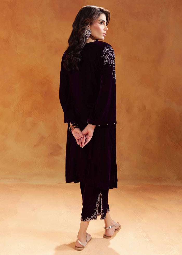 Jeem | The Velvet Edit | DUNE PURPLE by Jeem - Designer Dress - Type: Ladies Clothes - Available at Libayah - 100% Original