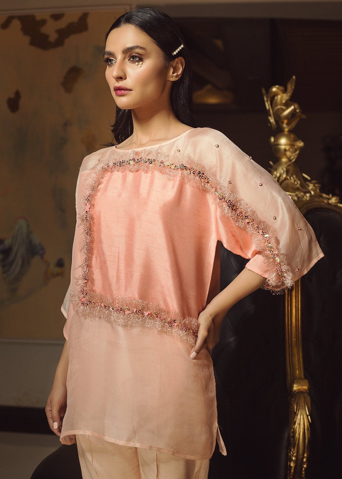 Hana | Serendipity Ready to Wear | Peach Ripple by Hana - Designer Dress - Type: Ladies Clothes - Available at Libayah - 100% Original