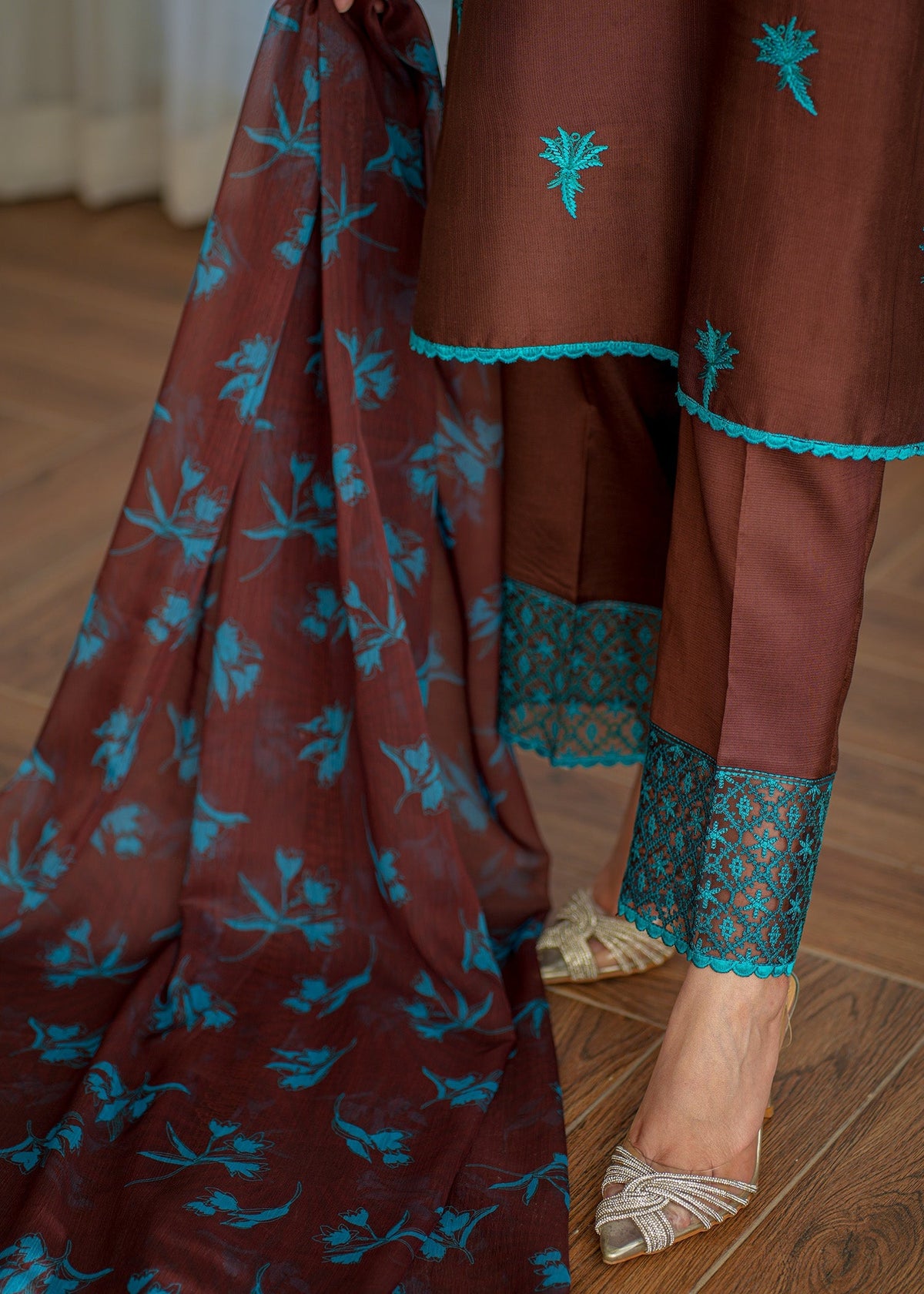 Fozia Khalid | Silk Spire | COCOA by Fozia Khalid - Designer Dress - Type: Ladies Clothes - Available at Libayah - 100% Original