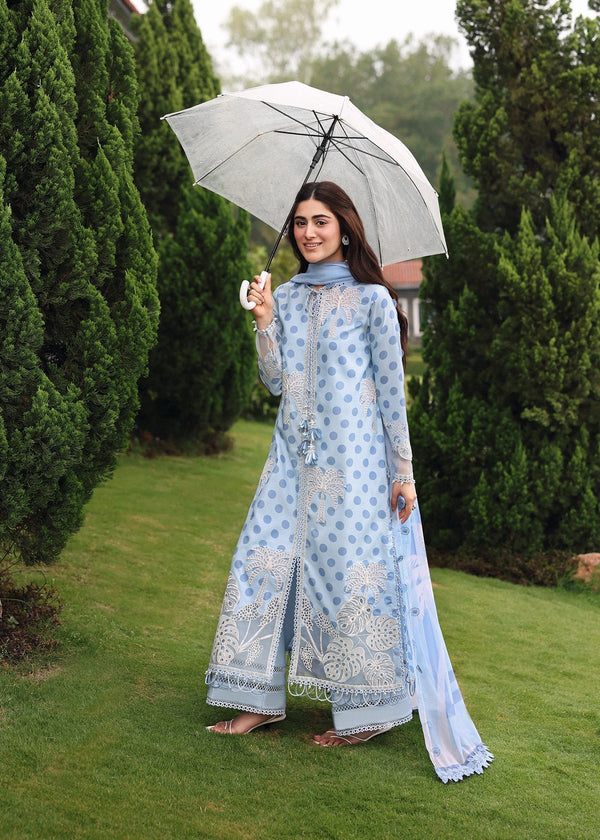 Sardinia | Embroidered Lawn Edit 26 | Palm Breeze by Afrozeh - Designer Dress  - Type : Ladies Clothes - Available at Libayah - 100% Original 