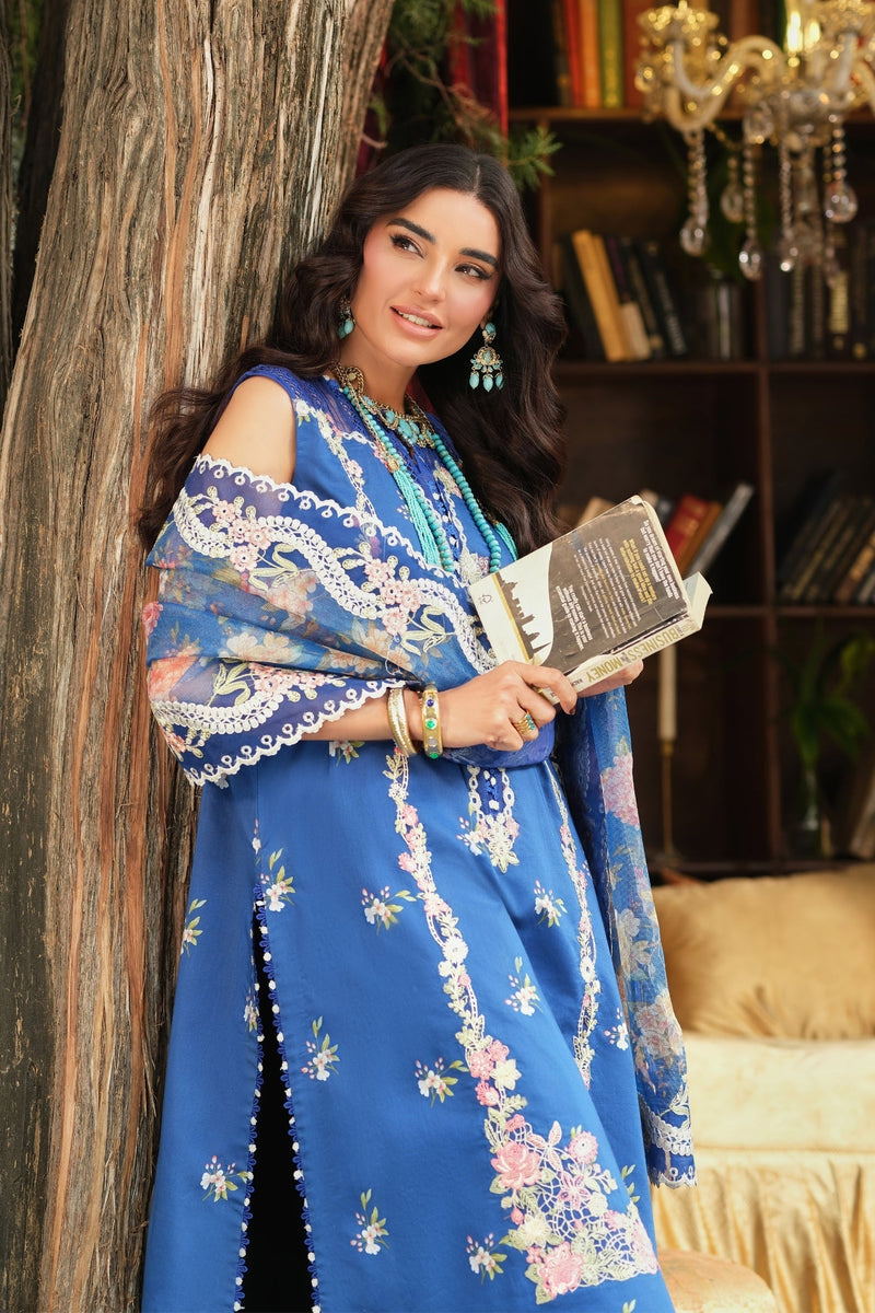 Maryam Hussain | Luxury Lawn 26 | Skye - Designer Dress - Type : Ladies Clothes - Available at Libayah - 100% Original
