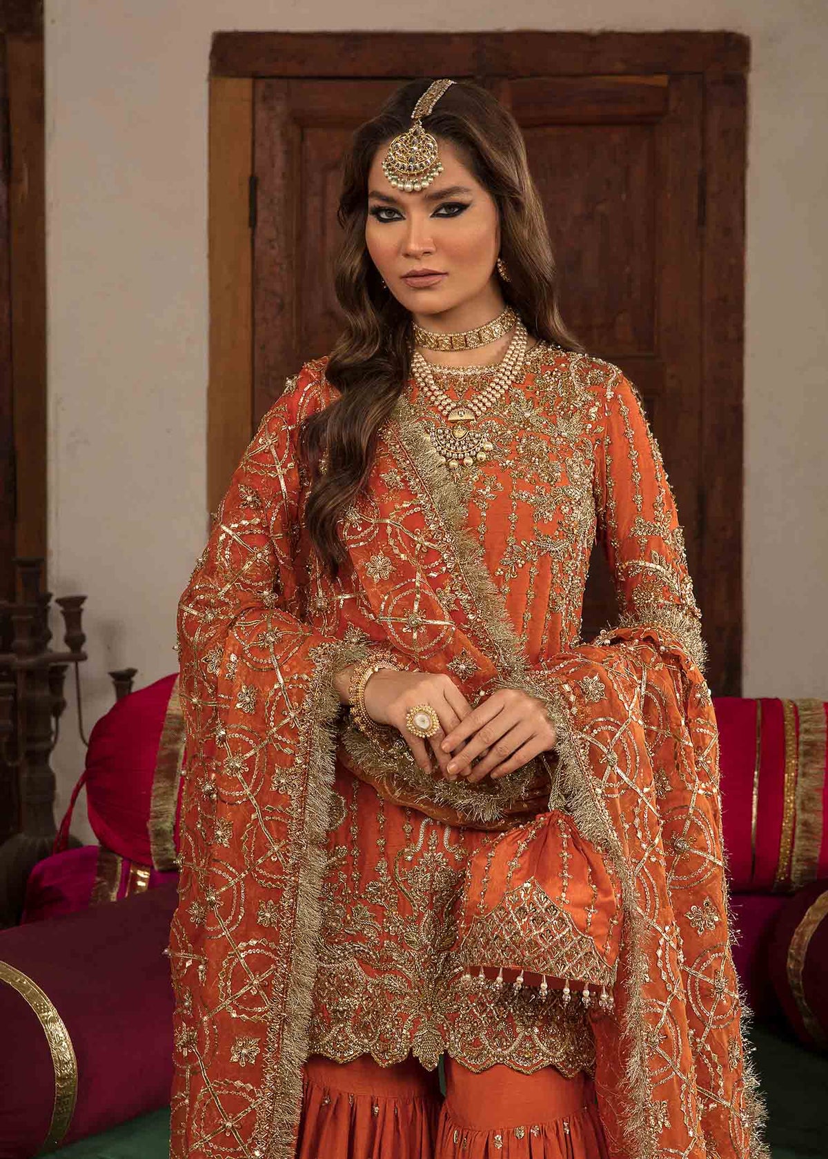 Kanwal Malik | Wedding Formals and Bridals | Narangi by Kanwal Malik - Designer Dress - Type: Ladies Clothes - Available at Libayah - 100% Original