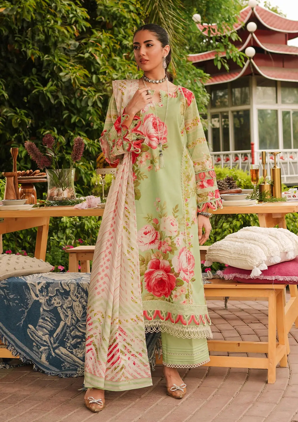 Elaf Premium | Printed Collection 24 | EEP-05A - Mint To Be by Elaf Premium - Designer Dress - Type: Ladies Clothes - Available at Libayah - 100% Original