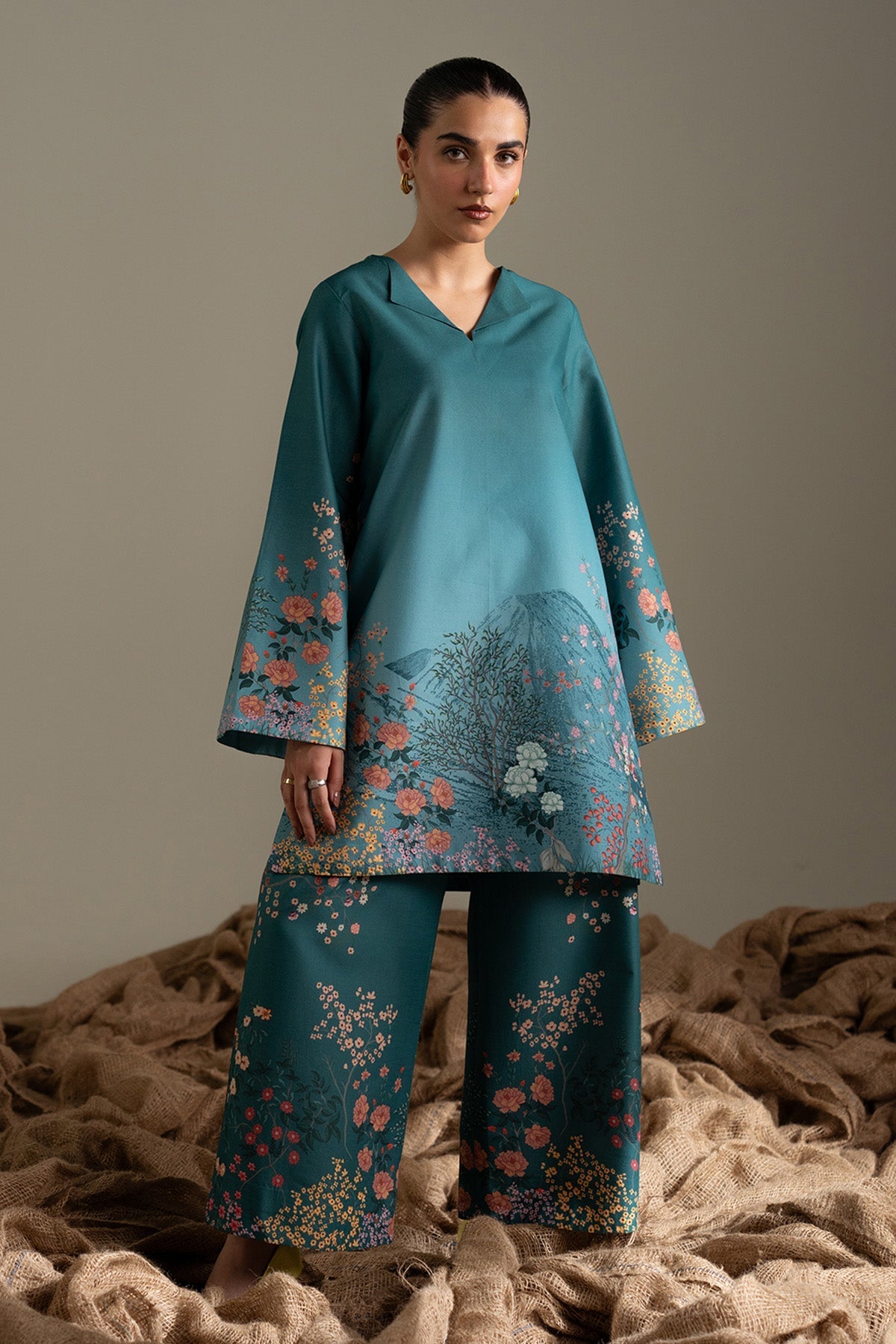 Afrozeh | Coords 25 | Frayed by Afrozeh - Designer Dress  - Type : Ladies Clothes - Available at Libayah - 100% Original 