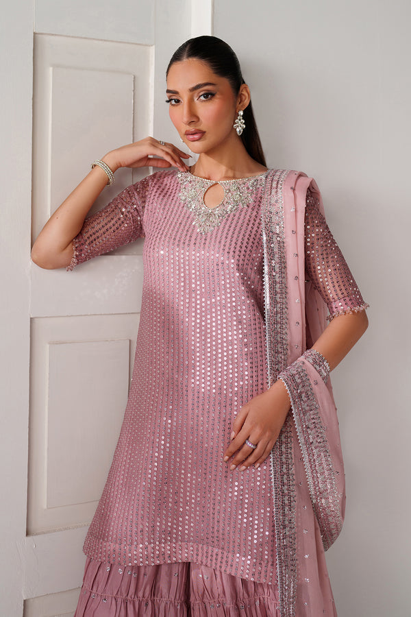 Baroque | Formals Collection | EMBROIDERED CHIFFON UF-4388 by Baroque - Designer Dress  - Type : Ladies Clothes - Available at Libayah - 100% Original 