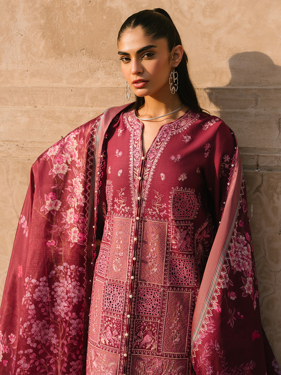 Bin Ilyas | Gulabi Baagh Winter 24 | 153 B by Bin Ilyas - Designer Dress - Type: Ladies Clothes - Available at Libayah - 100% Original