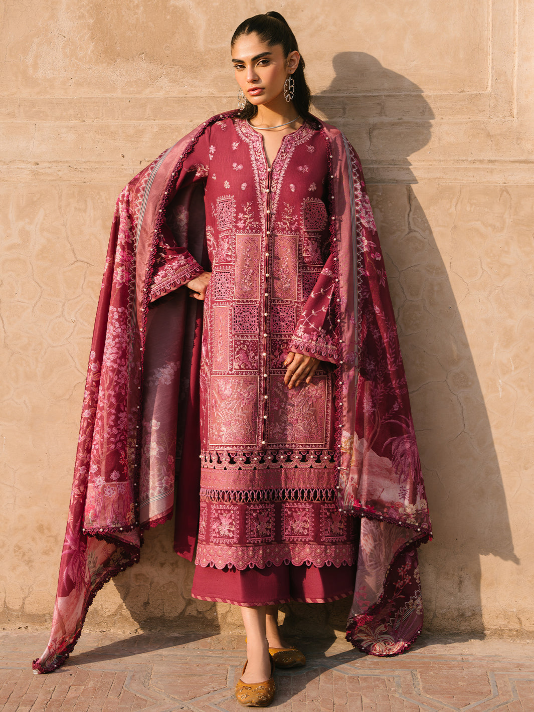 Bin Ilyas | Gulabi Baagh Winter 24 | 153 B by Bin Ilyas - Designer Dress - Type: Ladies Clothes - Available at Libayah - 100% Original