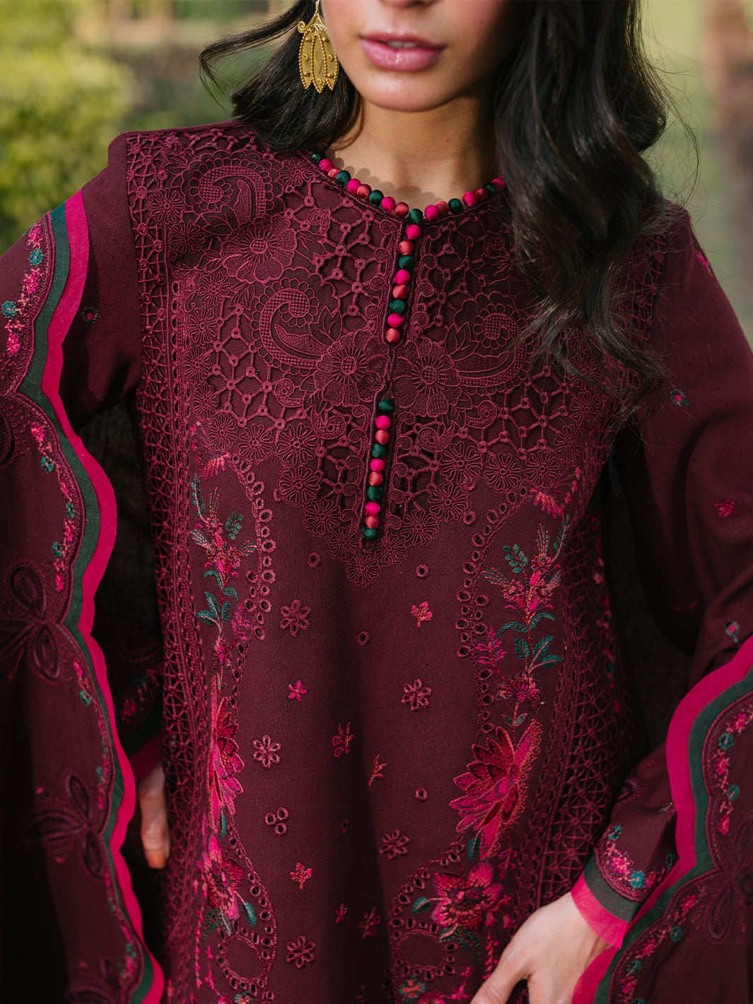 Bin Ilyas | Gulabi Baagh Winter 24 | 154 B by Bin Ilyas - Designer Dress - Type: Ladies Clothes - Available at Libayah - 100% Original