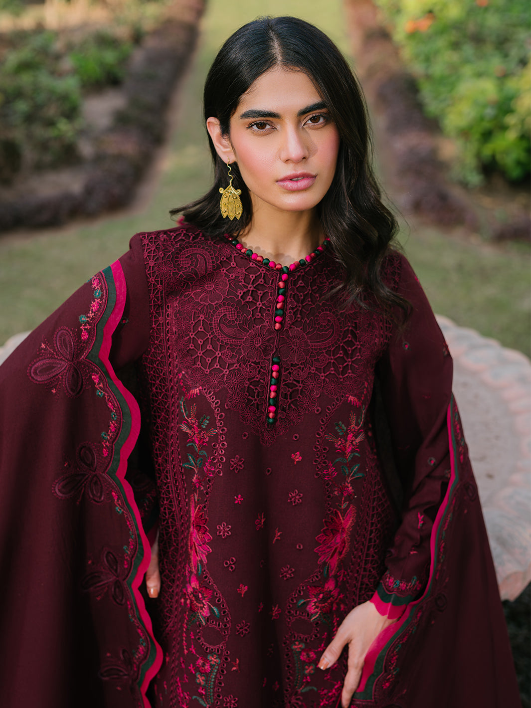 Bin Ilyas | Gulabi Baagh Winter 24 | 154 B by Bin Ilyas - Designer Dress - Type: Ladies Clothes - Available at Libayah - 100% Original