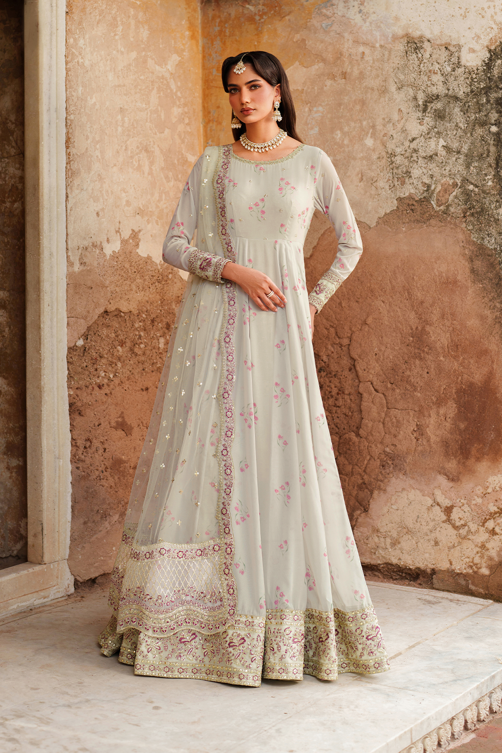 Iznik | Festive Formal | UE-551 Printed Chiffon by Iznik - Designer Dress  - Type : Ladies Clothes - Available at Libayah - 100% Original 