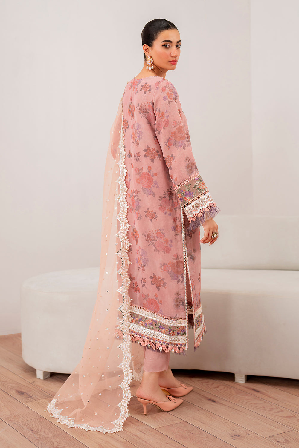 Baroque | Formals Collection | EMBROIDERED CHIFFON UF-705 by Baroque - Designer Dress  - Type : Ladies Clothes - Available at Libayah - 100% Original 