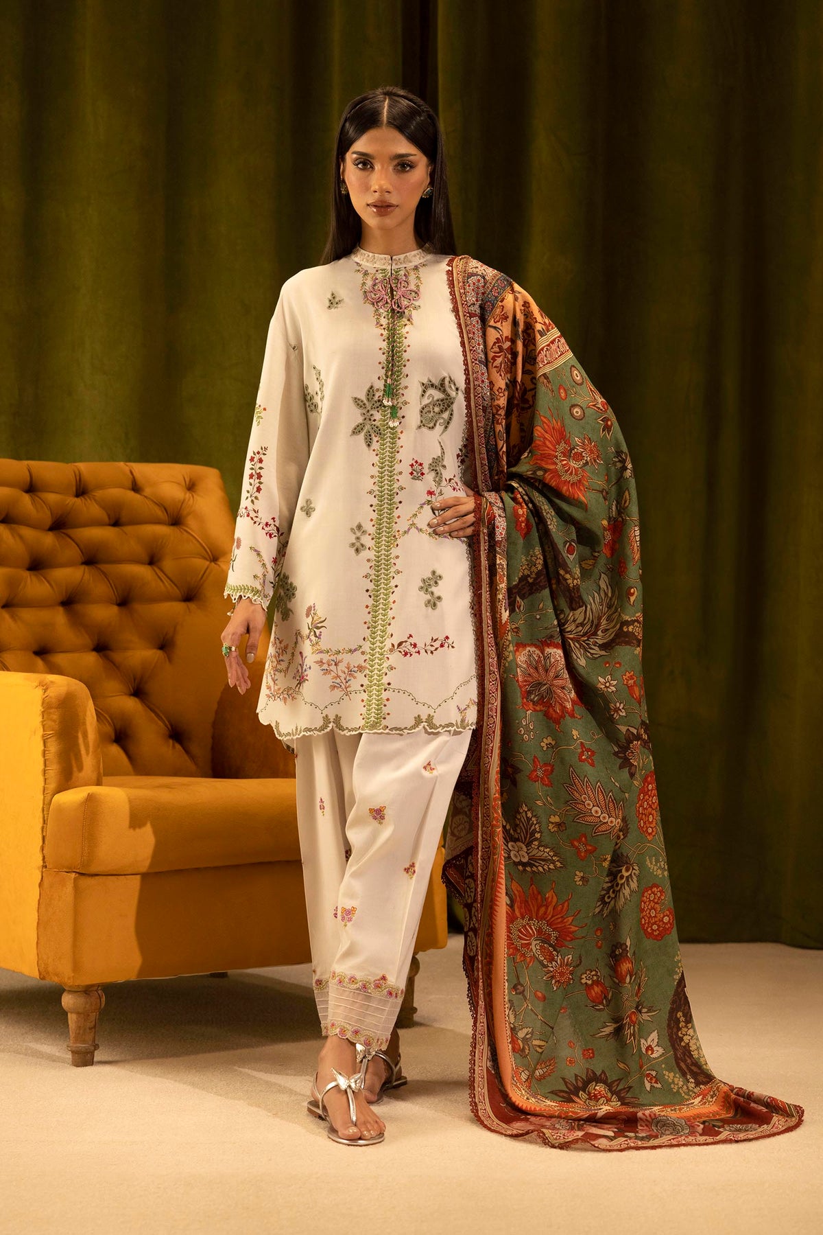 Sana Safinaz | Muzlin Winter 25 | 015A by Sana Safinaz - Designer Dress - Type : Ladies Clothes - Available at Libayah - 100% Original 
