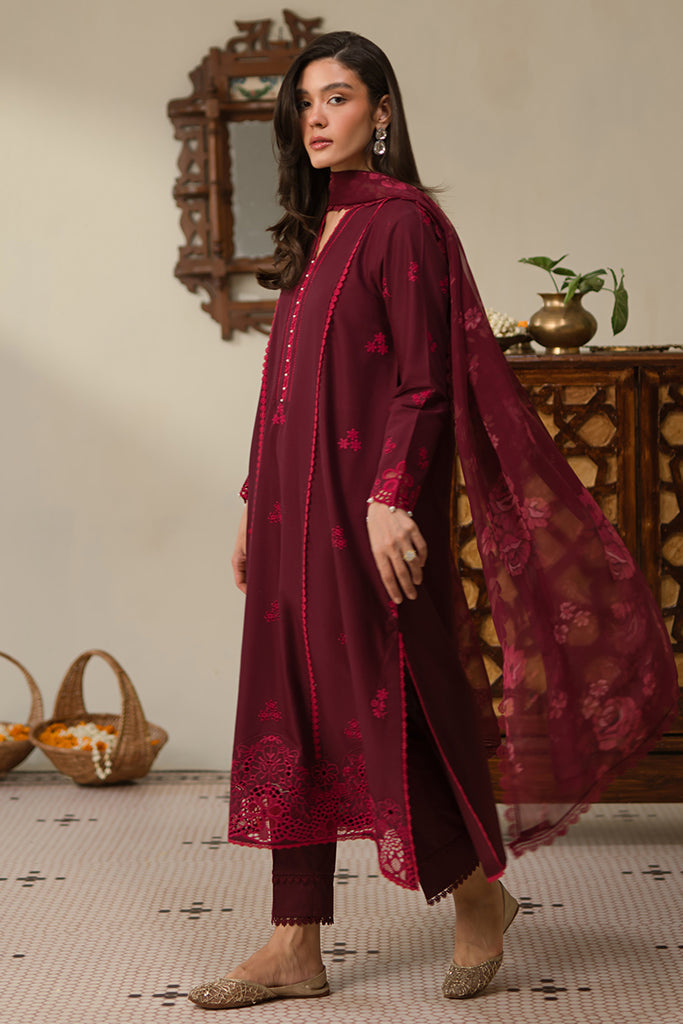 Cross Stitch | Chikankari Lawn 24 | RUBY ROSE by Cross Stitch - Designer Dress - Type: Ladies Clothes - Available at Libayah - 100% Original