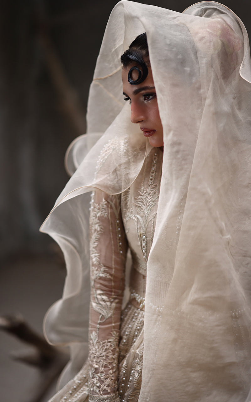 Threads and Motifs | Formal Dresses 25 | Organza Embroidered Blouse And Lehenga by Threads and Motifs - Designer Dress  - Type : Ladies Clothes - Available at Libayah - 100% Original 