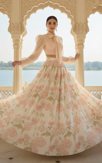 Threads and Motifs | Formal Outfits | Blouse With Printed Lehenga by Threads and Motifs - Designer Dress  - Type : Ladies Clothes - Available at Libayah - 100% Original 