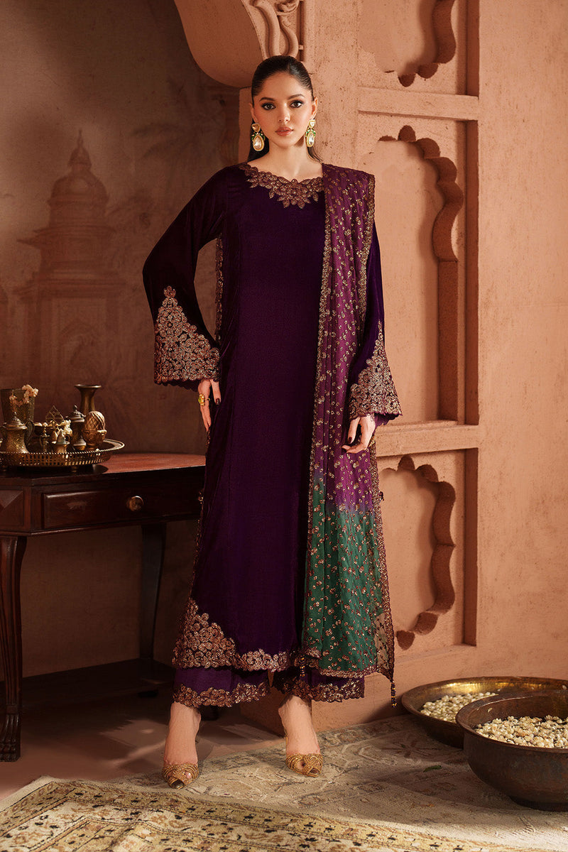 Iznik | Velvet 25 | IV-57 Embroidered Velvet by Iznik - Designer Dress - Type : Ladies Clothes - Available at Libayah - 100% Original 