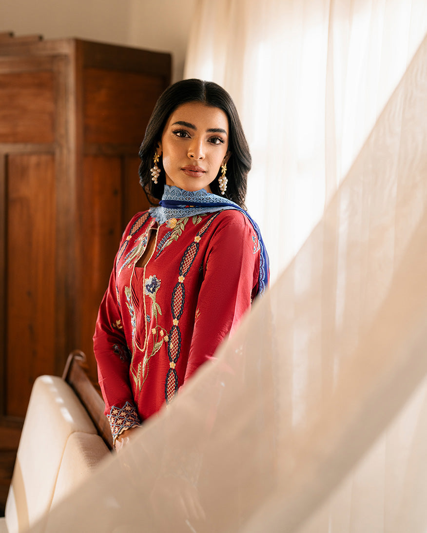 Roheenaz | Aashiyana Lawn | Ushna by Roheenaz - Designer Dress - Type: Ladies Clothes - Available at Libayah - 100% Original