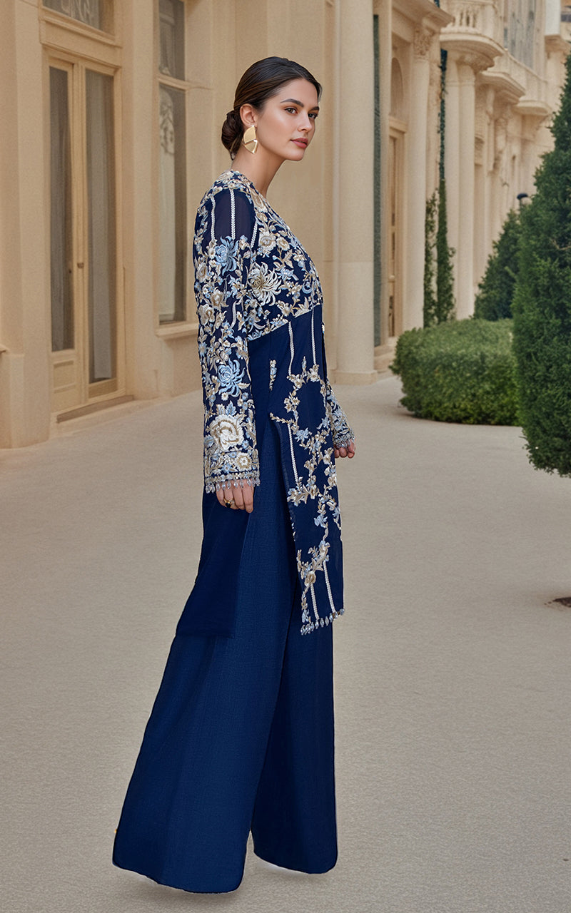 Threads and Motifs | Formal Dresses 25 | Chiffon Embroidered Shirt by Threads and Motifs - Designer Dress  - Type : Ladies Clothes - Available at Libayah - 100% Original 