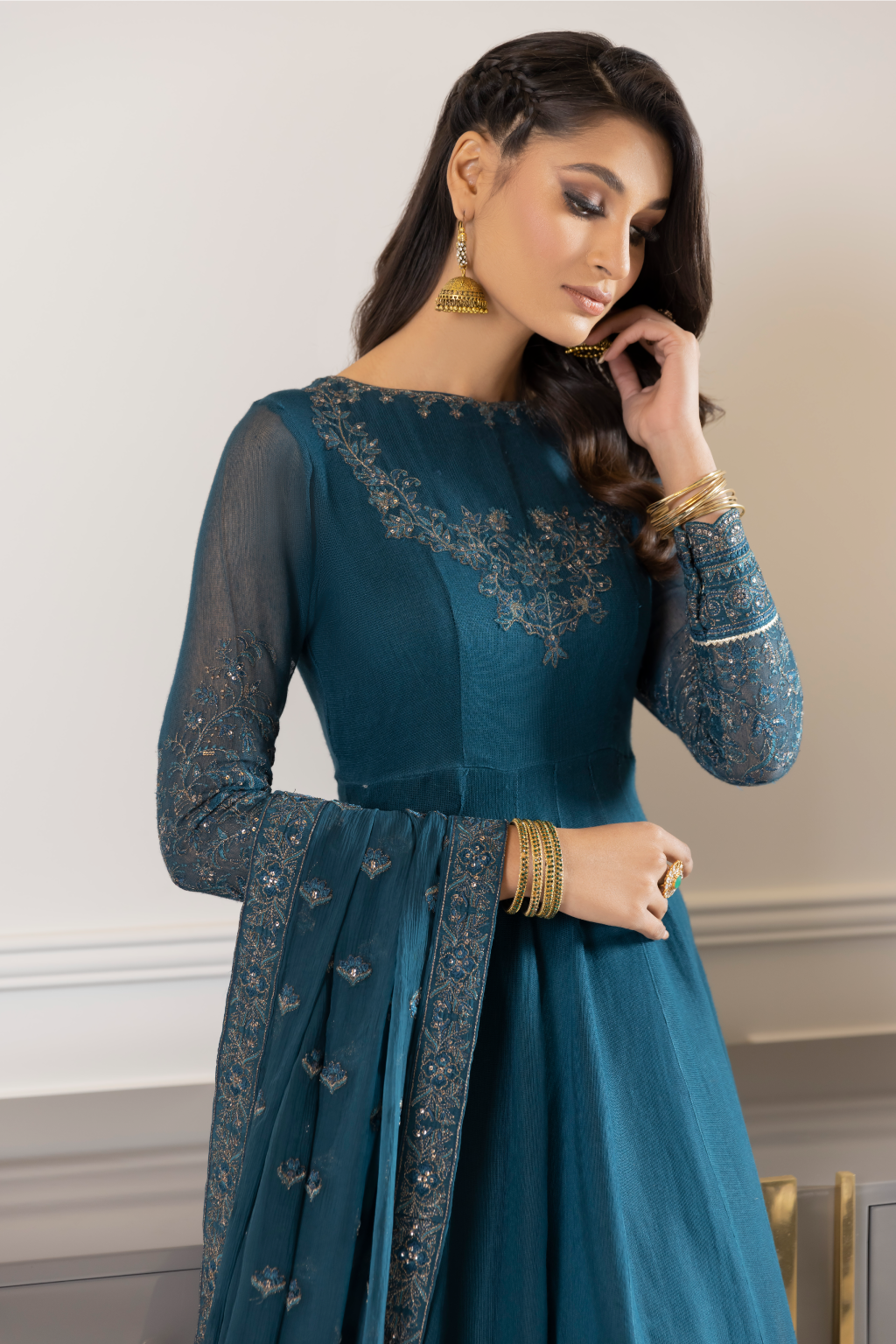 Iznik | Ready to Wear | IP-169 - BLUE DELPHINIUM by Iznik - Designer Dress - Type: Ladies Clothes - Available at Libayah - 100% Original