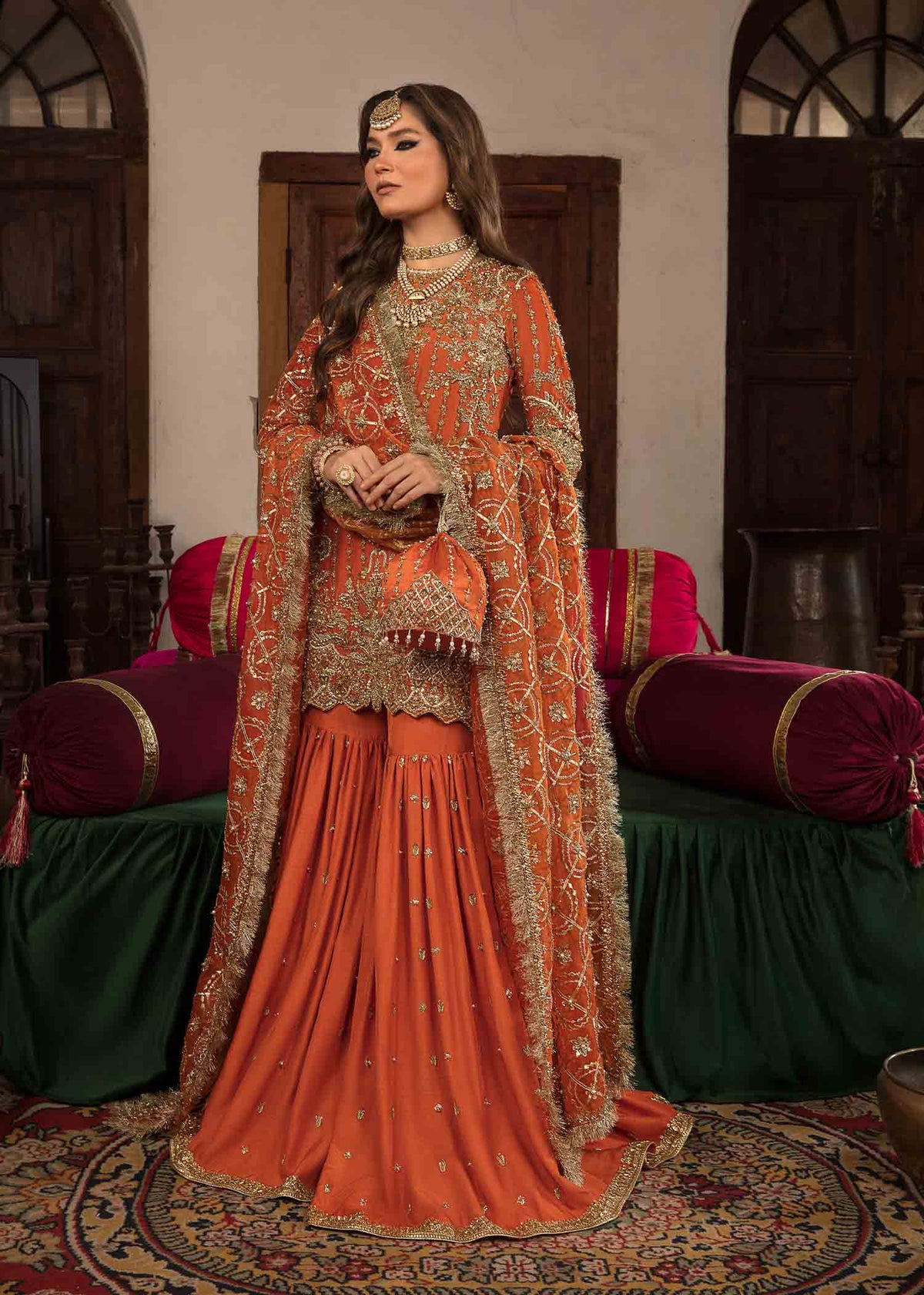 Kanwal Malik | Wedding Formals and Bridals | Narangi by Kanwal Malik - Designer Dress - Type: Ladies Clothes - Available at Libayah - 100% Original
