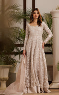 Threads and Motifs | Formal Dresses 25 | Net Embroidered Dress by Threads and Motifs - Designer Dress  - Type : Ladies Clothes - Available at Libayah - 100% Original 